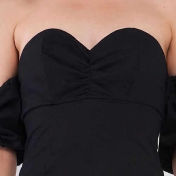 Sugarlips off shoulder bodycon dress w puff sleev sz s or m - Picture 5 of 7